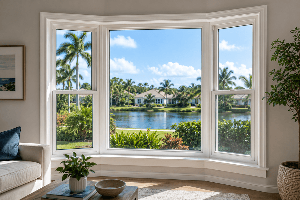Bay window replacement in Daytona Beach, FL.