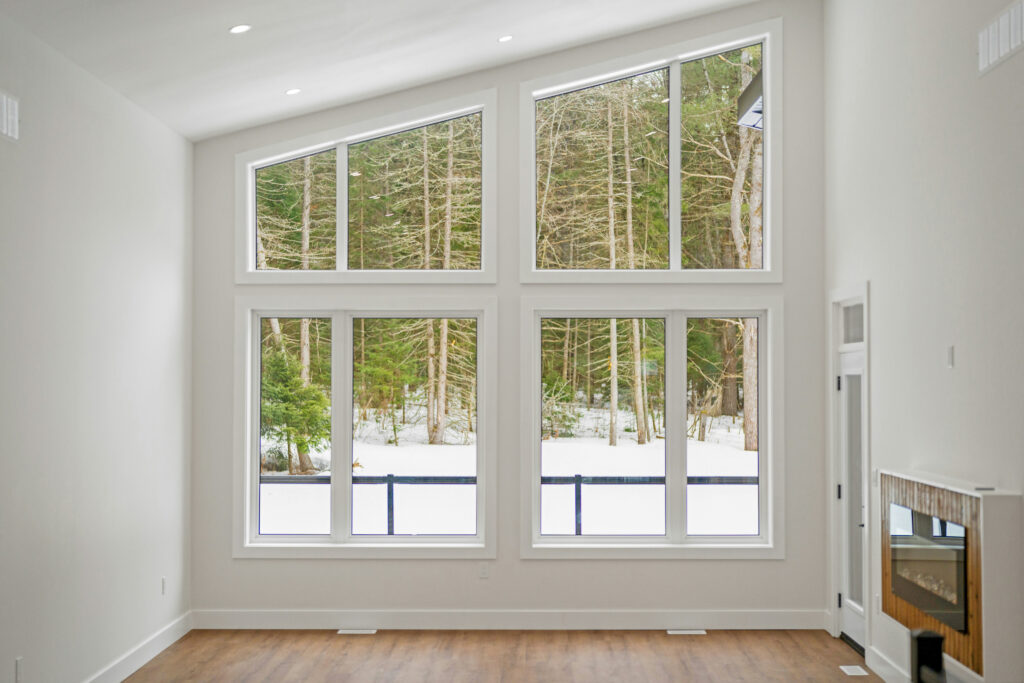 Double-hung replacement windows installed in a Daytona Beach home