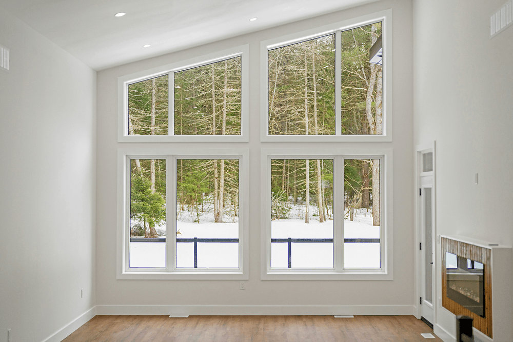 Double-hung replacement windows installed in a Daytona Beach home