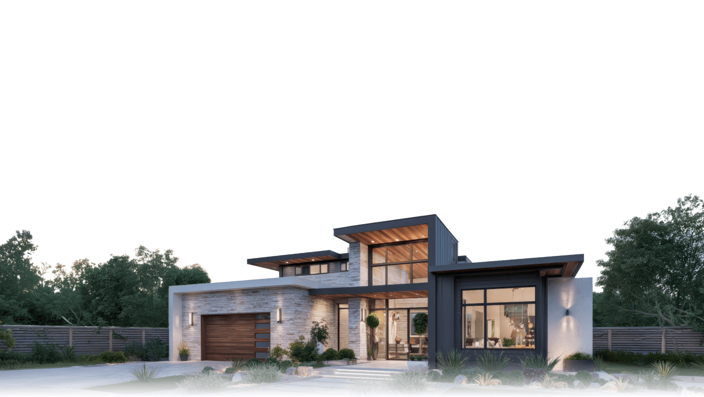 Modern Daytona Beach home featuring custom windows and doors