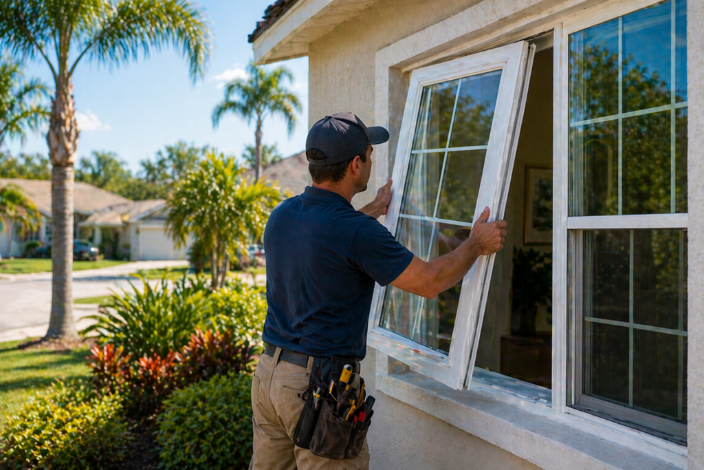 Professional window installation for a Daytona Beach homeowner